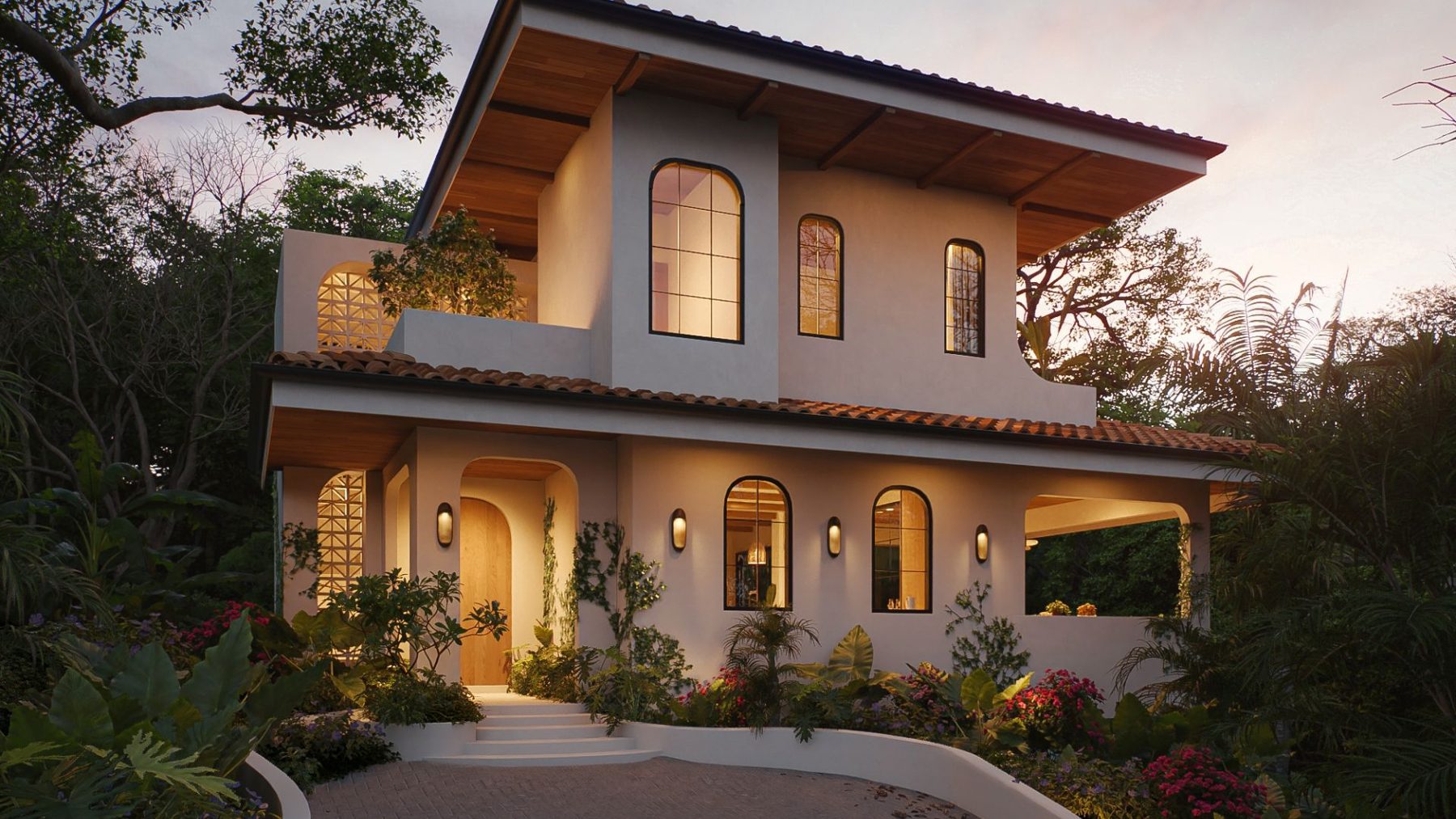 Villa Luma exterior perched on a gentle hill above the forest