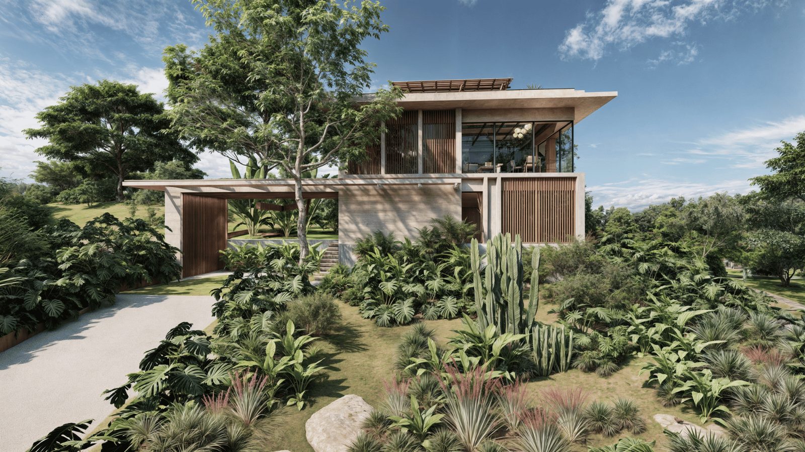 Alba Nueva exterior at the highest elevation of El Pochote