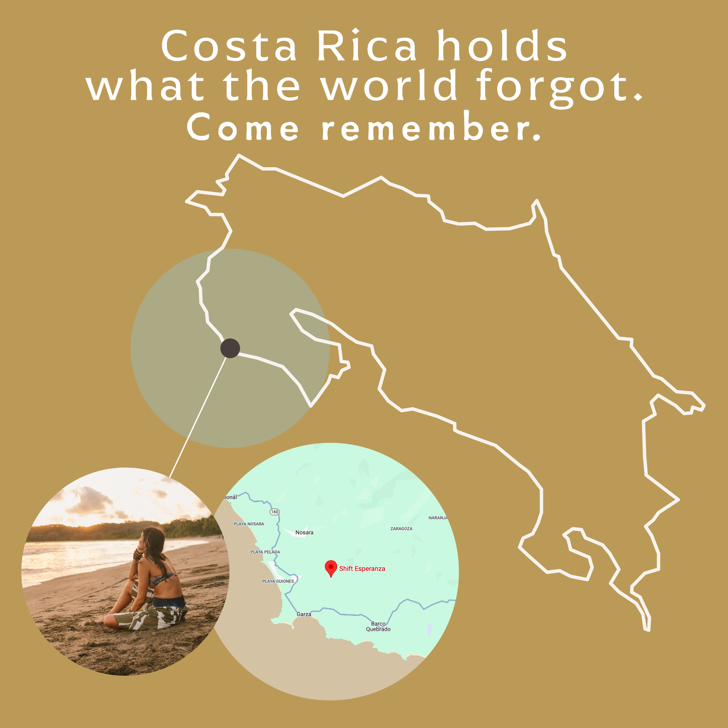 Escena tropical apacible en Costa Rica
